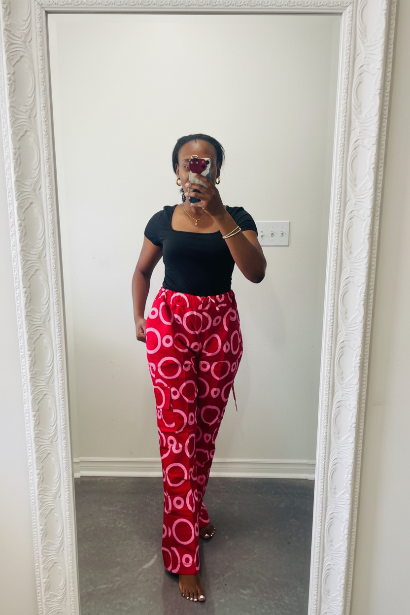 Diza Pants in bold Ankara print by Ladeolu